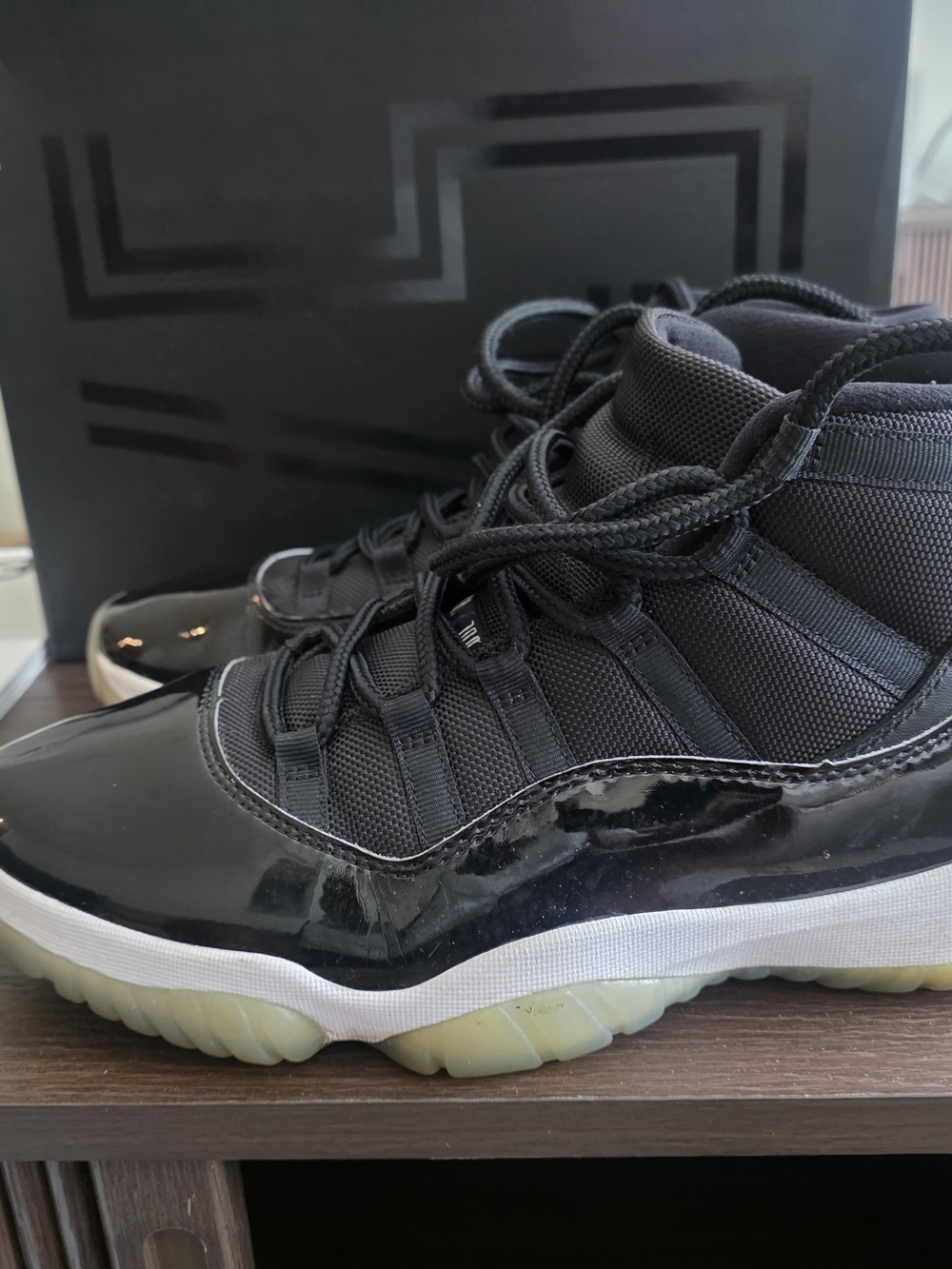 Jordan Men’s High-Top Athletic Sneakers in Black and White